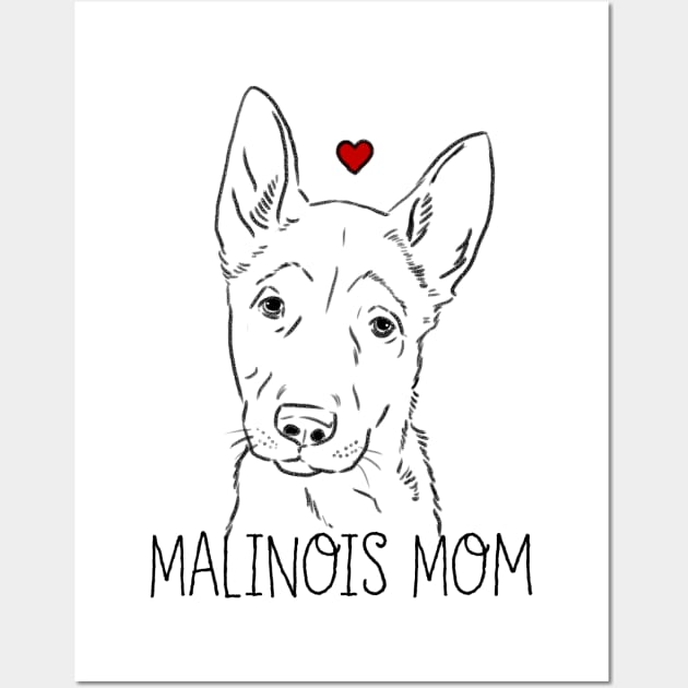 Malinois Mom, Malinois Lover, Belgian Malinois Wall Art by sockdogs